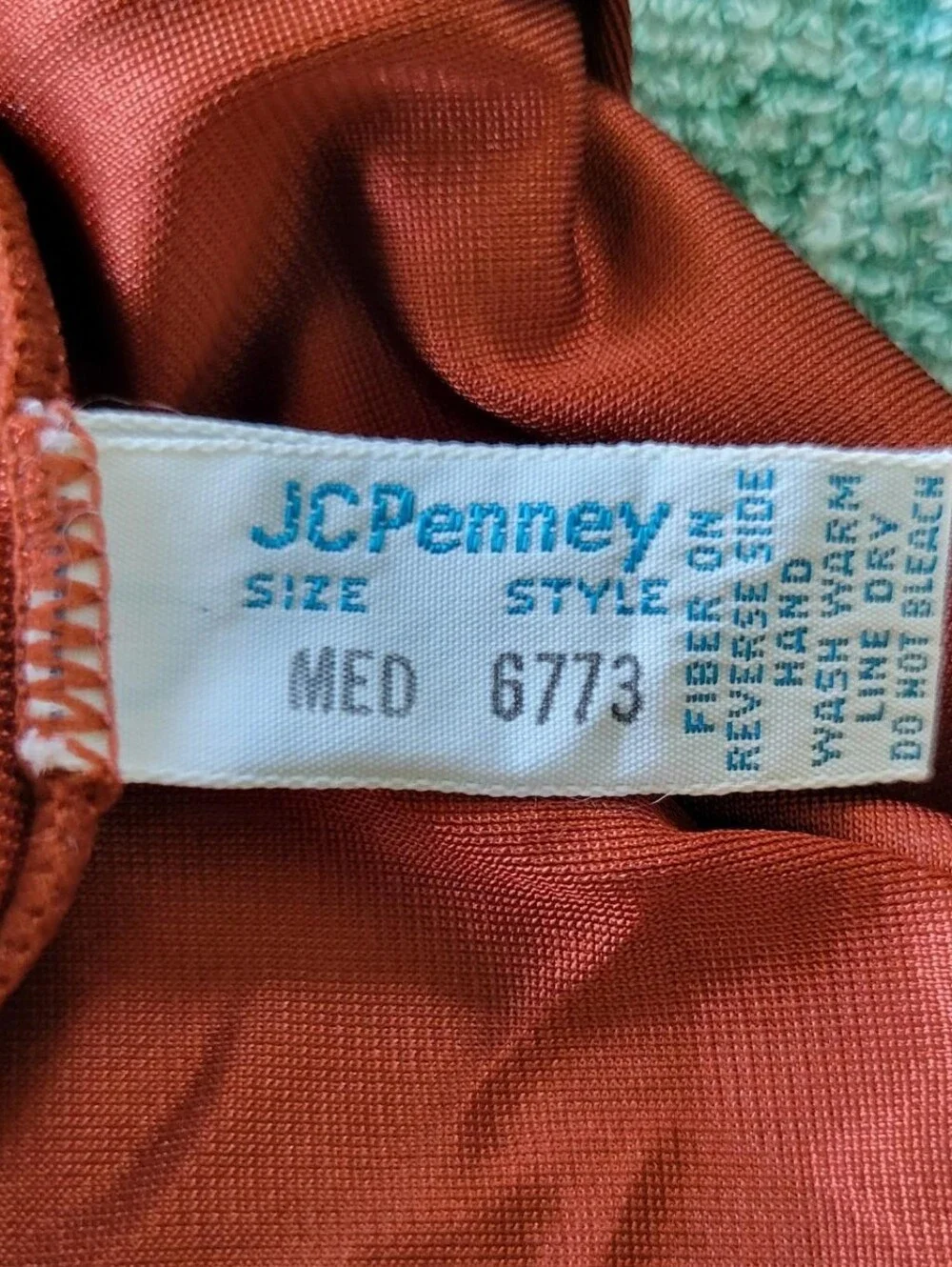 JcPenney | Vintage Rust Orange Slip Skirt